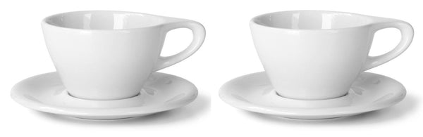 J.L Coquet Hémisphère Marine Blue double espresso cup, white cup