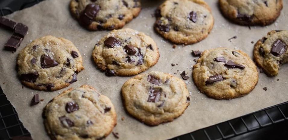 Chocolate Chip Cookies on a Cooling Rack