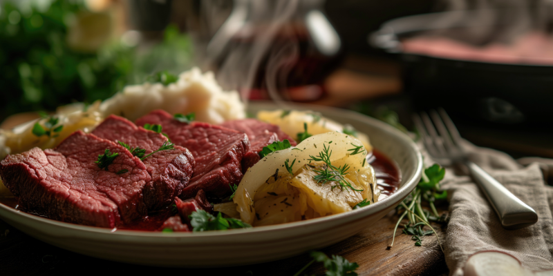 St. Patty's Day Dutch Oven Corned Beef & Cabbage Recipe