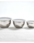 Le Creuset Set of 3 Stainless Steel Mixing Bowls with Lids