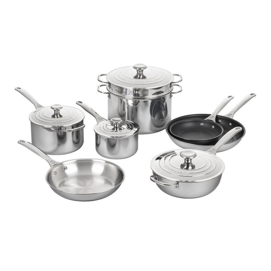 Le Creuset Tri-Ply 12 Piece Stainless Steel Cookware Set - J.L. Hufford