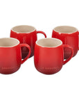 Le Creuset Stoneware Heritage Mugs 13 oz, Set of 4