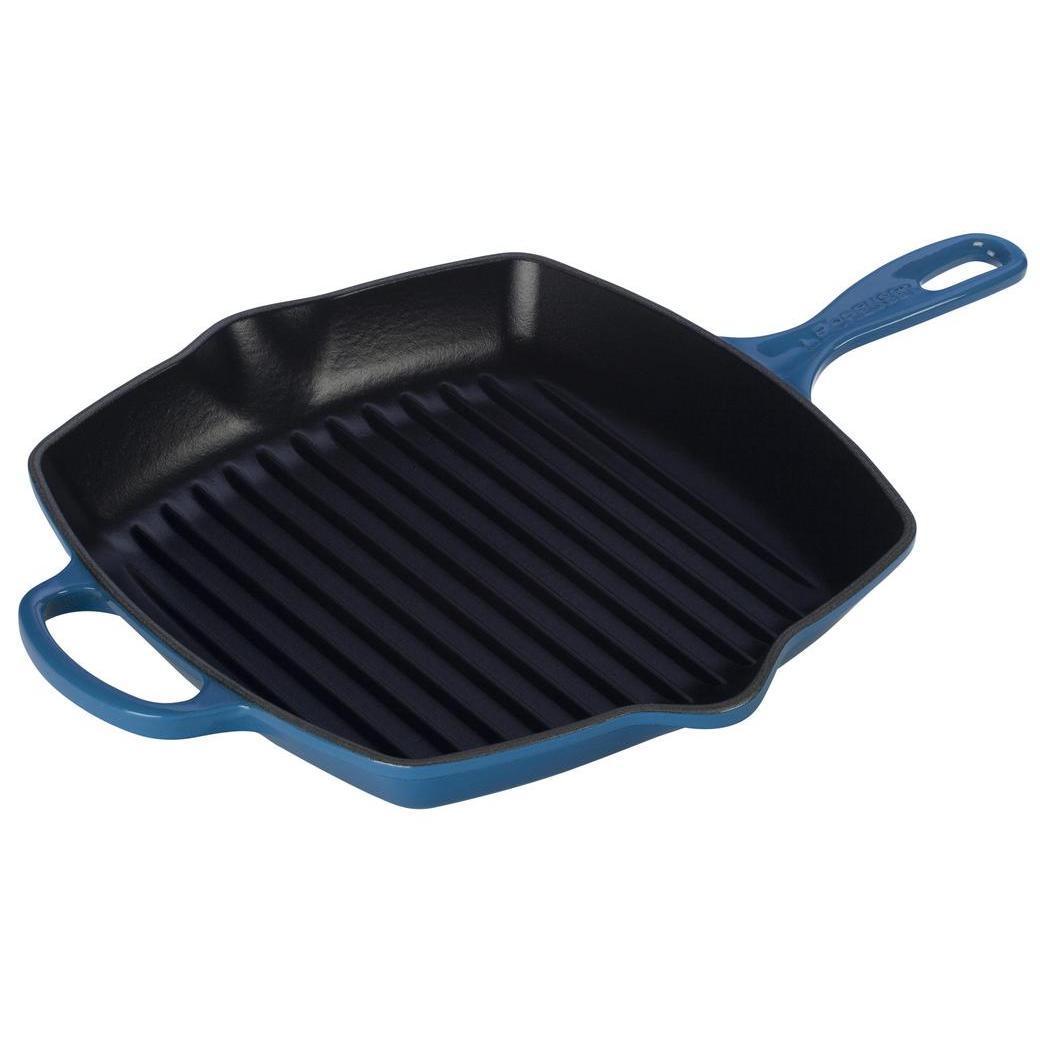 Le Creuset Enameled Cast Iron Signature 10.25'' Square Skillet Grill with Handle - J.L. Hufford