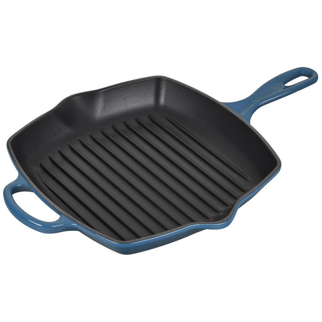 Le Creuset Enameled Cast Iron Signature 10.25'' Square Skillet Grill with Handle - J.L. Hufford