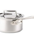 All-Clad d5 Brushed Stainless Sauce Pan with Lid - Discover Gourmet