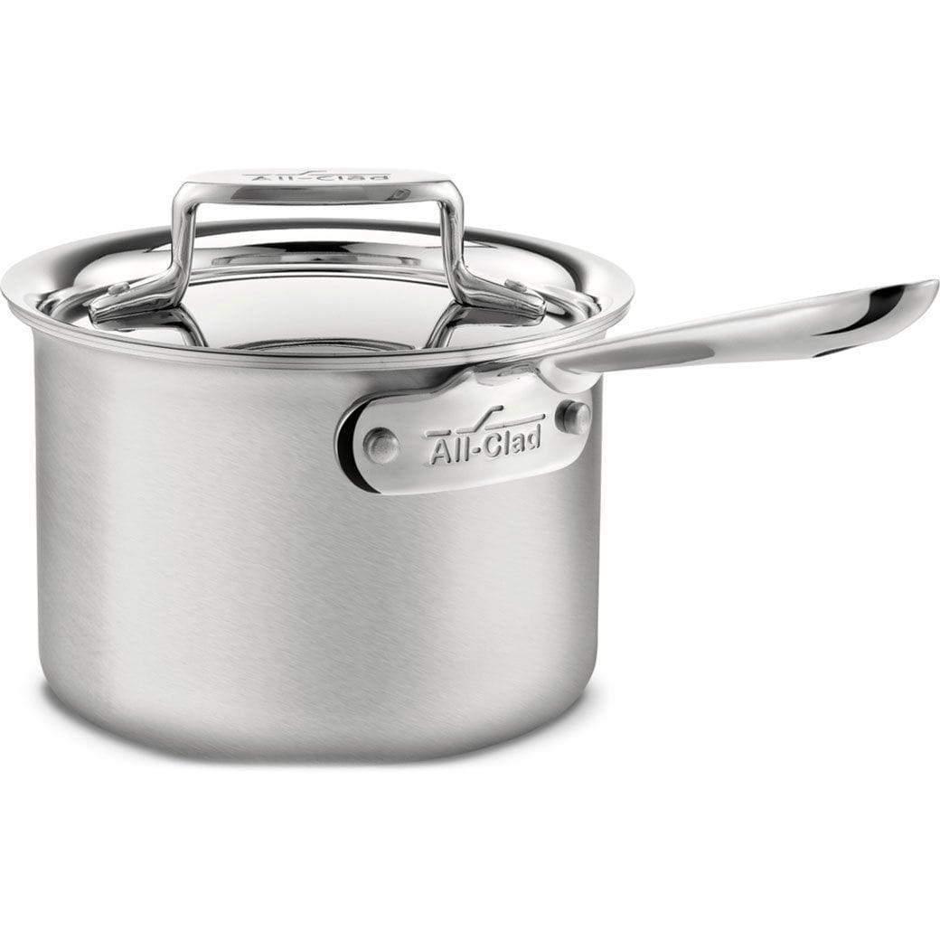 All-Clad d5 Brushed Stainless Sauce Pan with Lid - Discover Gourmet