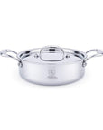 Heritage Steel 5-ply Stainless Sauteuse with Lid - J.L. Hufford