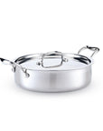 Heritage Steel 5-ply Stainless Sauteuse with Lid - J.L. Hufford