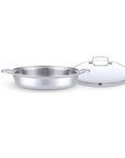 Heritage Steel 5-ply Stainless Sauteuse with Lid - J.L. Hufford