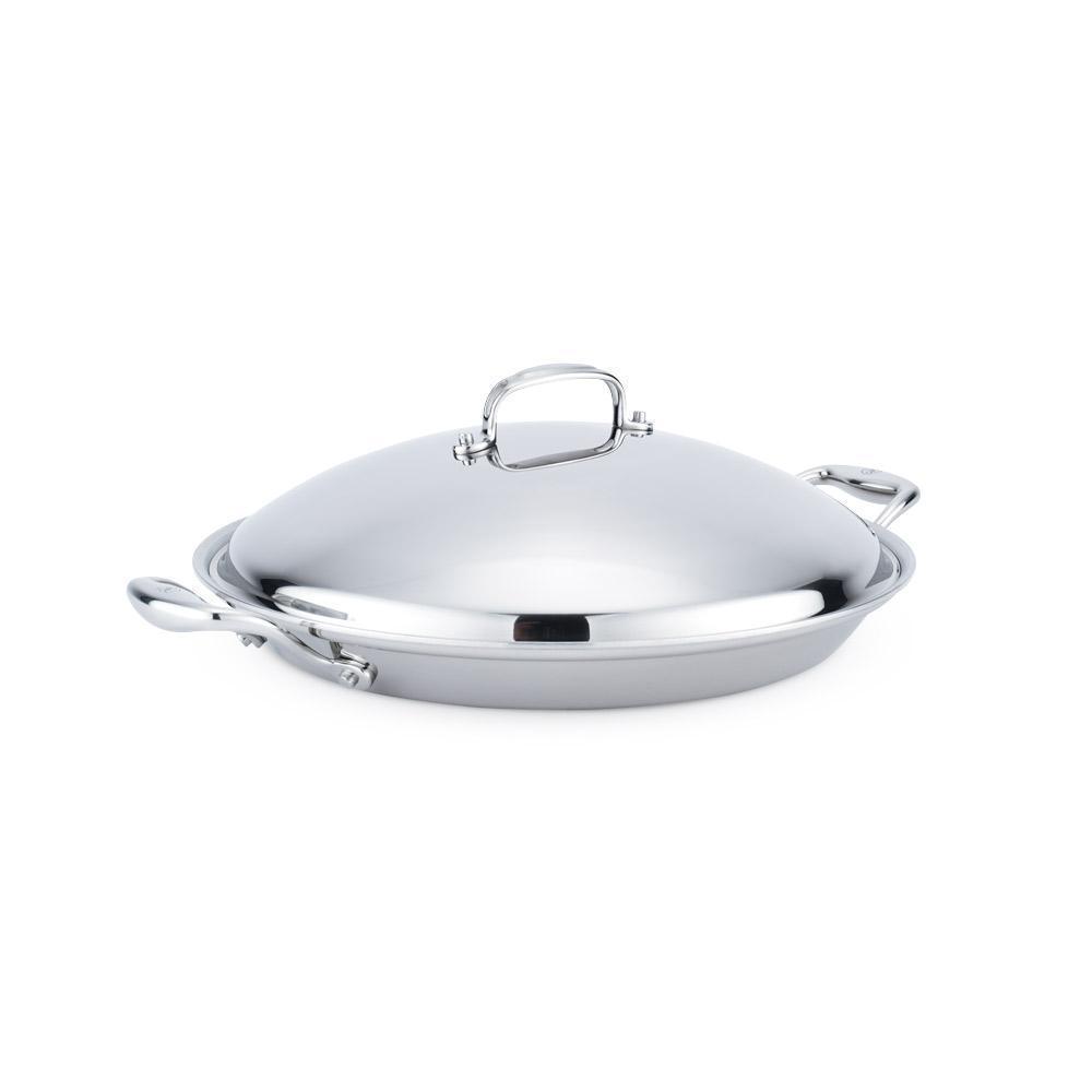 Heritage Steel 5-ply Stainless 13.5″ Paella Pan - J.L. Hufford