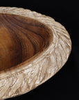 Toscana Teak Bowl, Whitewashed