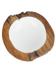 Lindsey Large Teak Bowl with White Interior