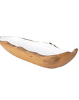 Dorito Medium Teak Bowl with White Interior