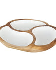 Manouche Teak Bowl with White Interior