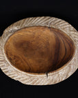 Toscana Teak Bowl, Whitewashed