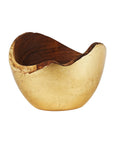 Adagio Teak Bowl with Gold Leaf Exterior