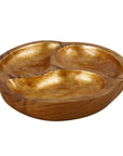 Manouche Teak Bowl with Gold Leaf Interior