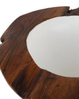 Lindsey Extra Large Teak Bowl with White Interior