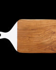 Viola Teak Cutting Board/Serving Platter with White Handle