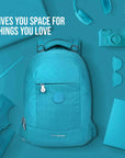 EUME- Sapphire 20 ltr ANTI-STRESS In-built MASSAGER Laptop Backpack with 2 USB Port (Sky Blue)