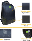 EUME- Wave 26 ltr ANTI-STRESS In-built MASSAGER Laptop Backpack with 2 USB Port (Navy Blue and Pear Green)