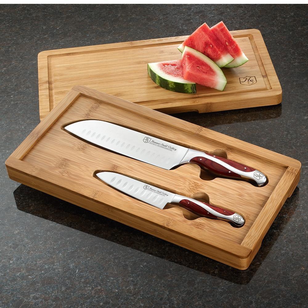 Hammer Stahl 2-Piece Santoku Set with Bamboo Case - J.L. Hufford