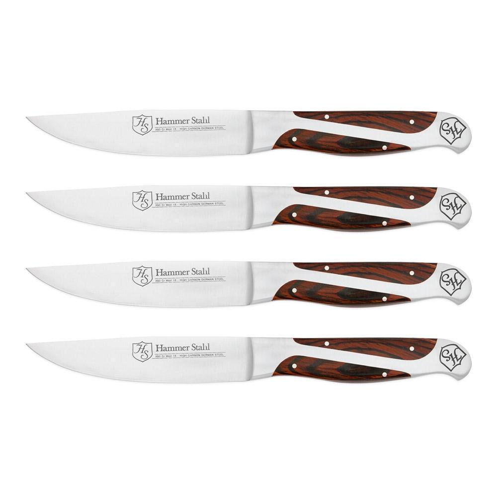 Hammer Stahl 4-Piece 5″ Robust Steak Knife Set - J.L. Hufford