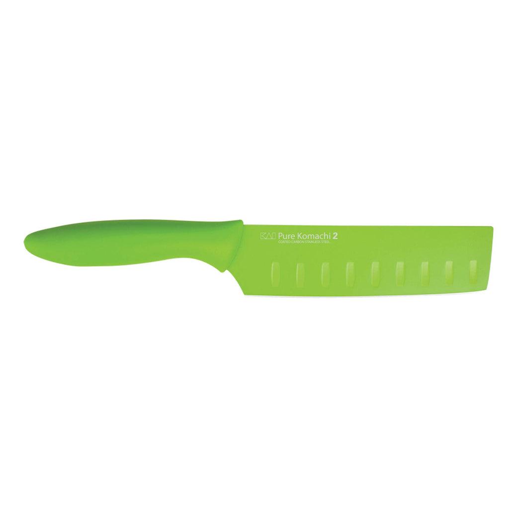 Kai Pure Komachi 2 Nakiri 5.5″ w/Sheath (Green) - Discover Gourmet