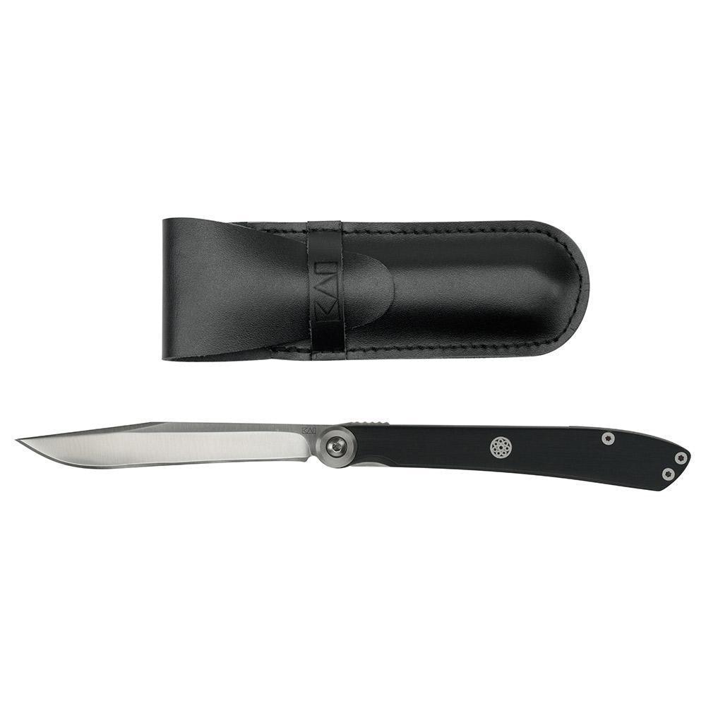 KAI Personal Folding Steak Knife with Sheath - Discover Gourmet