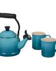 Le Creuset Demi Kettle & 2 Stoneware Mug Set - J.L. Hufford