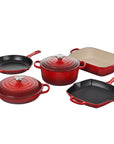 Le Creuset 7 Piece Signature Cast Iron Set