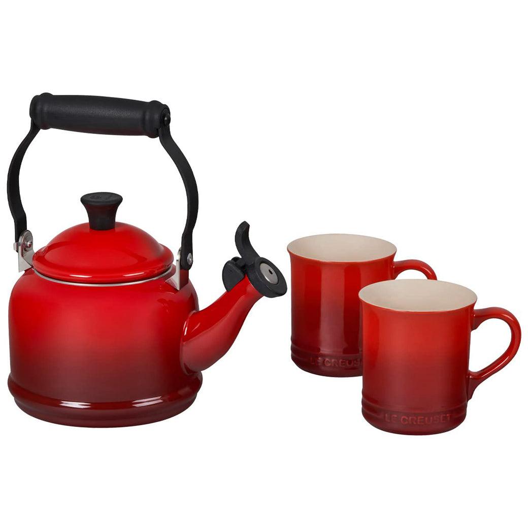 Le Creuset Demi Kettle & 2 Stoneware Mug Set - J.L. Hufford