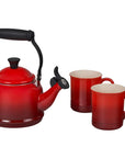 Le Creuset Demi Kettle & 2 Stoneware Mug Set - J.L. Hufford