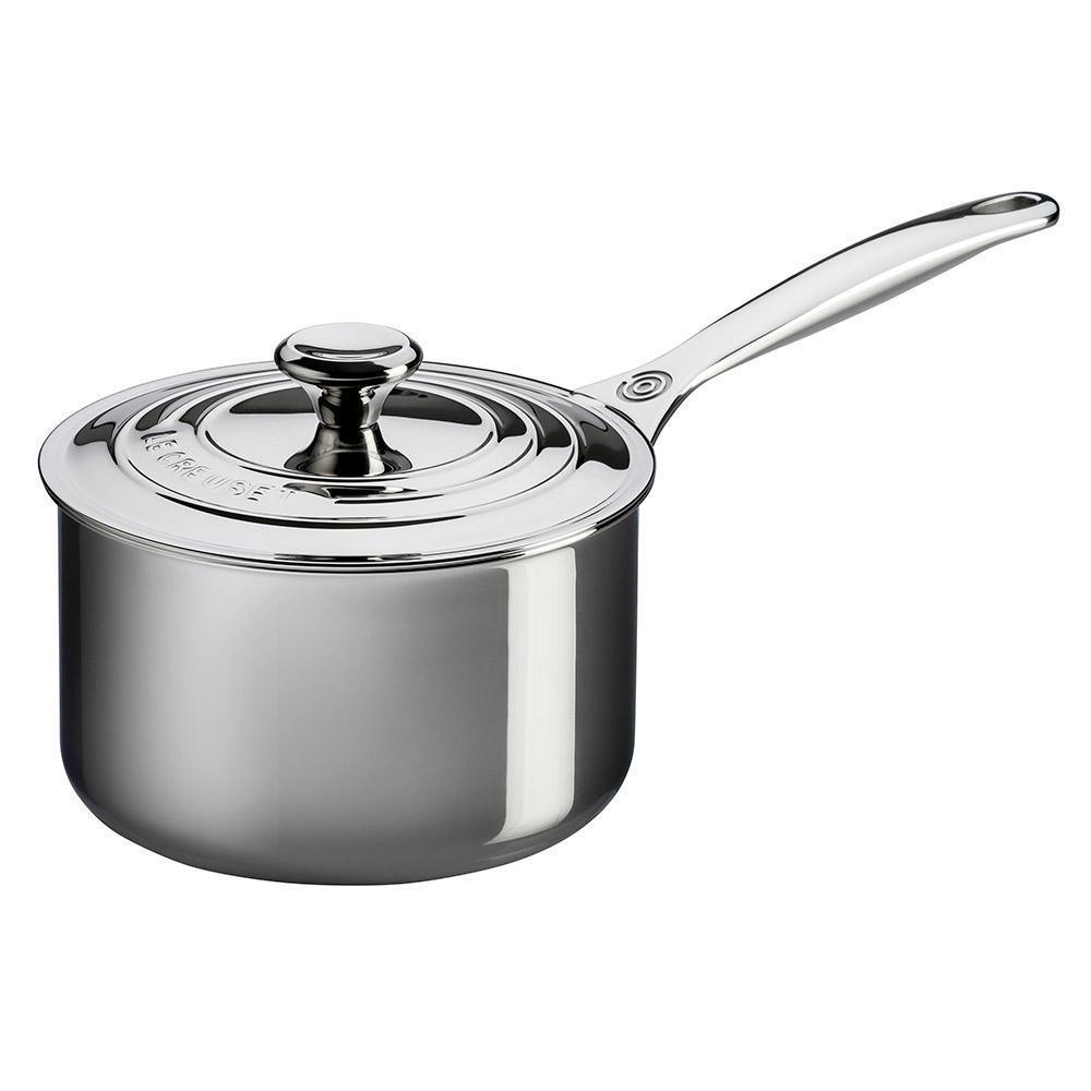 Le Creuset 2 Qt. Stainless Steel Saucepan with Lid - J.L. Hufford