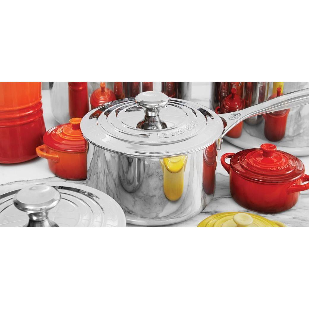 Le Creuset 2 Qt. Stainless Steel Saucepan with Lid - J.L. Hufford