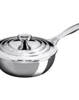 Le Creuset 2 qt. Stainless Steel Saucier Pan with Lid - J.L. Hufford