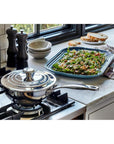 Le Creuset 2 qt. Stainless Steel Saucier Pan with Lid - J.L. Hufford