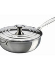 Le Creuset 3.5 qt. Stainless Steel Saucier Pan with Lid - J.L. Hufford