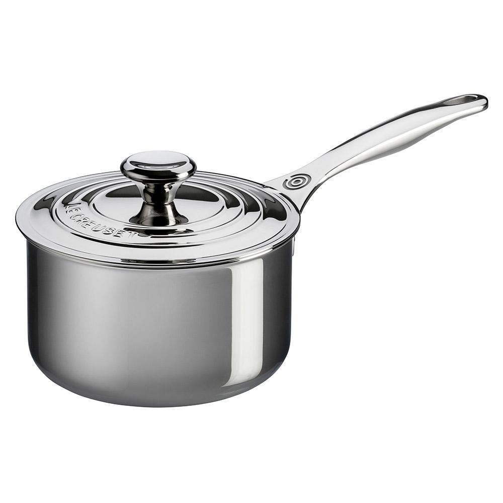 Le Creuset 3 Qt. Stainless Steel Saucepan with Lid - J.L. Hufford