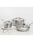 Le Creuset 4 Qt. Stainless Steel Saucepan with Lid and Helper Handle - J.L. Hufford