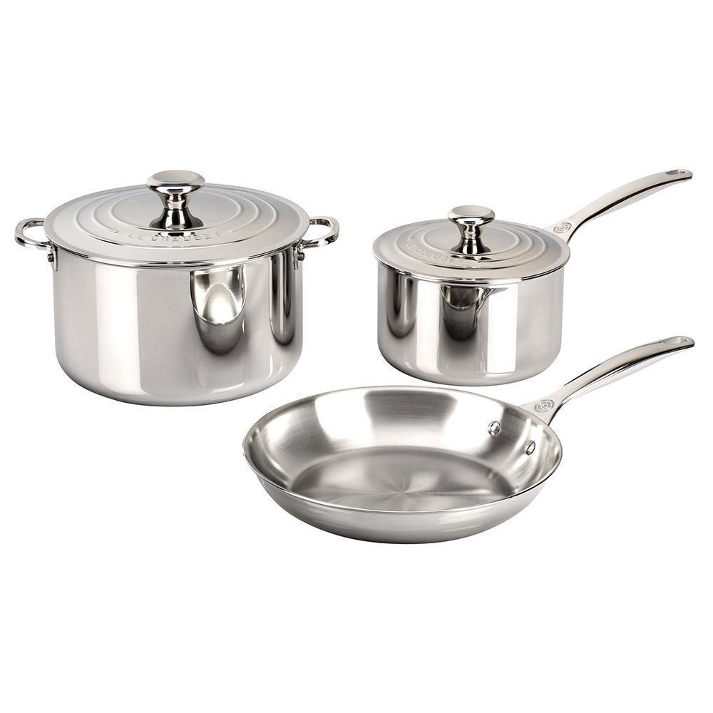 Le Creuset 5 Piece Stainless Steel Cookware Set - J.L. Hufford