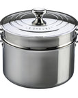 Le Creuset Stainless Steel 9 qt. Stockpot with Lid & Deep Colander Insert (10″) - J.L. Hufford