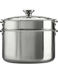 Le Creuset Stainless Steel 9 qt. Stockpot with Lid & Deep Colander Insert (10″) - J.L. Hufford