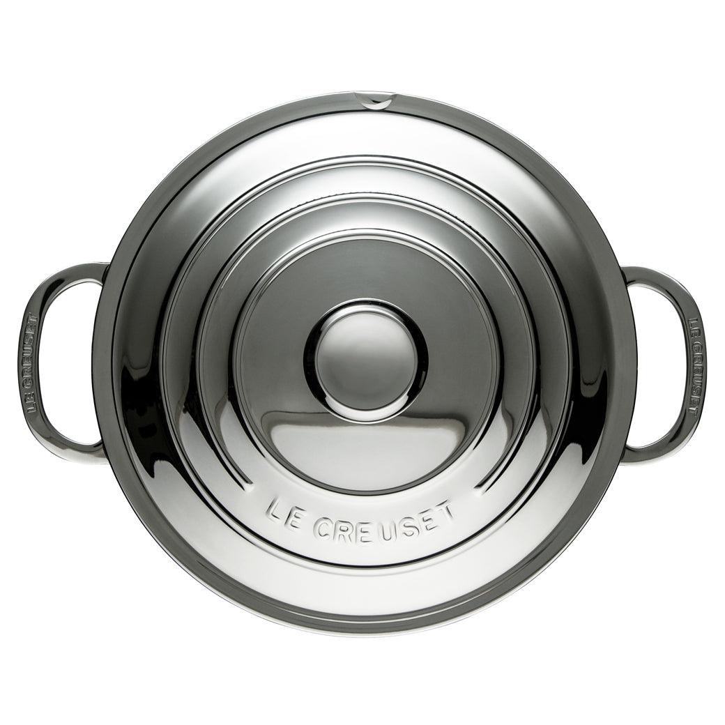 Le Creuset Stainless Steel 9 qt. Stockpot with Lid &amp; Deep Colander Insert (10″) - J.L. Hufford