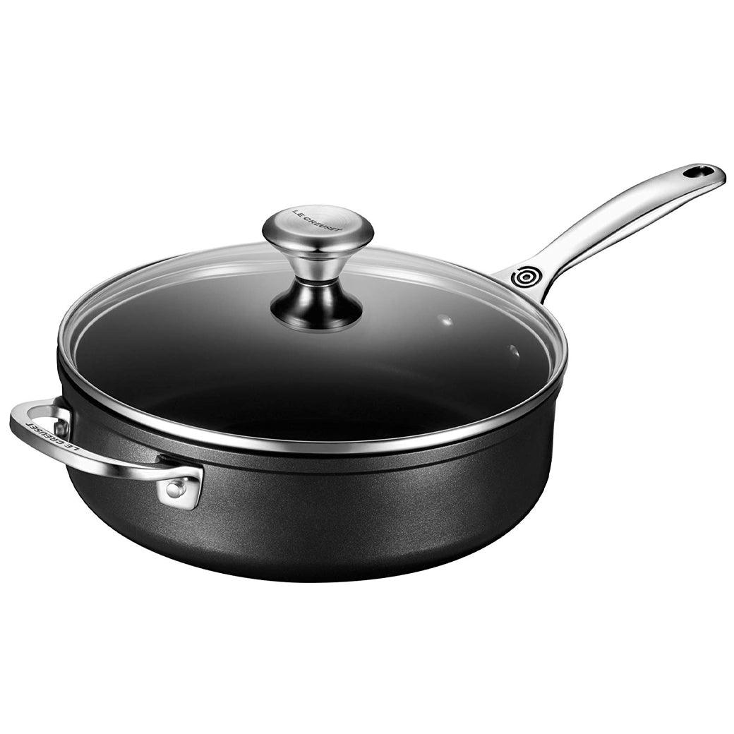 Le Creuset Toughened Nonstick PRO 4-1/4 qt. Saute Pan with Helper Handle &amp; Glass Lid - J.L. Hufford