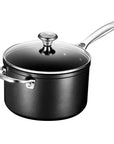 Le Creuset Toughened Nonstick PRO 4 qt. Saucepan with Glass Lid - J.L. Hufford