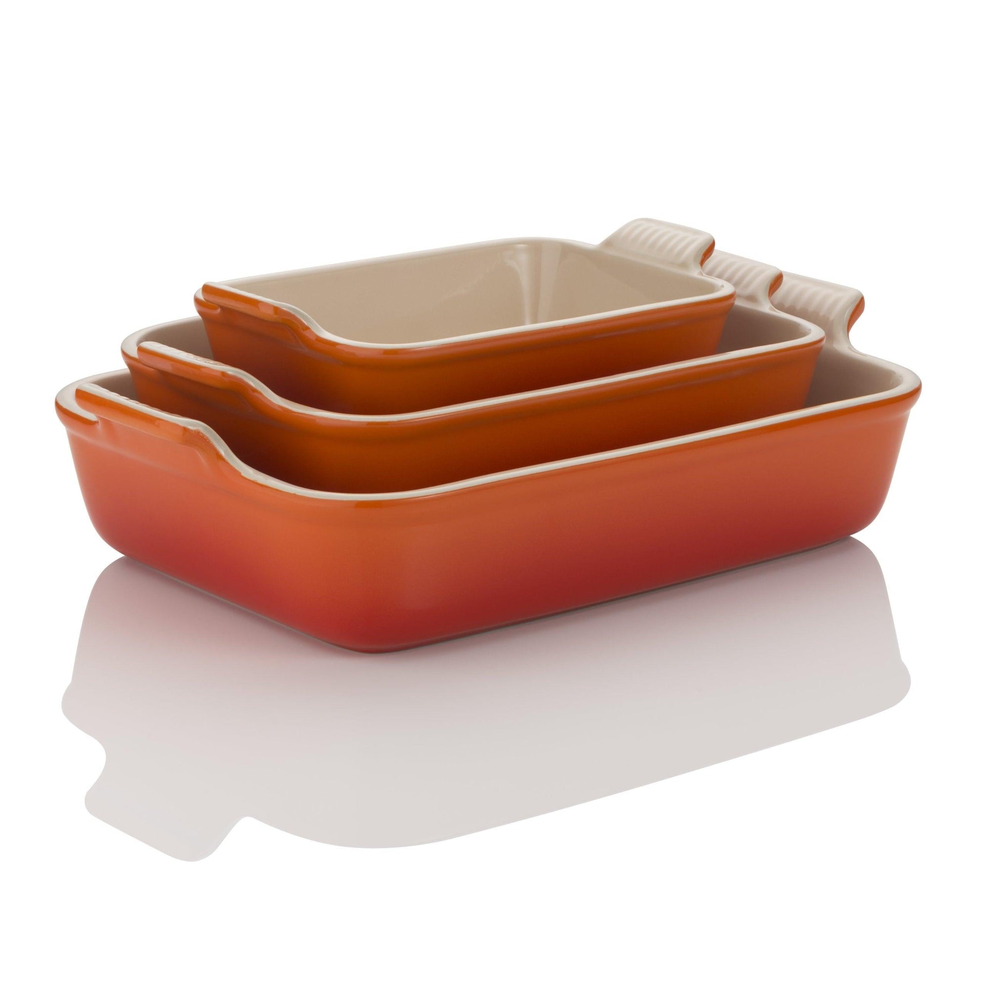 Le Creuset 4 qt (12" X 9") Stoneware Heritage Rectangular Casserole - J.L. Hufford