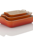 Le Creuset 4 qt (12" X 9") Stoneware Heritage Rectangular Casserole - J.L. Hufford