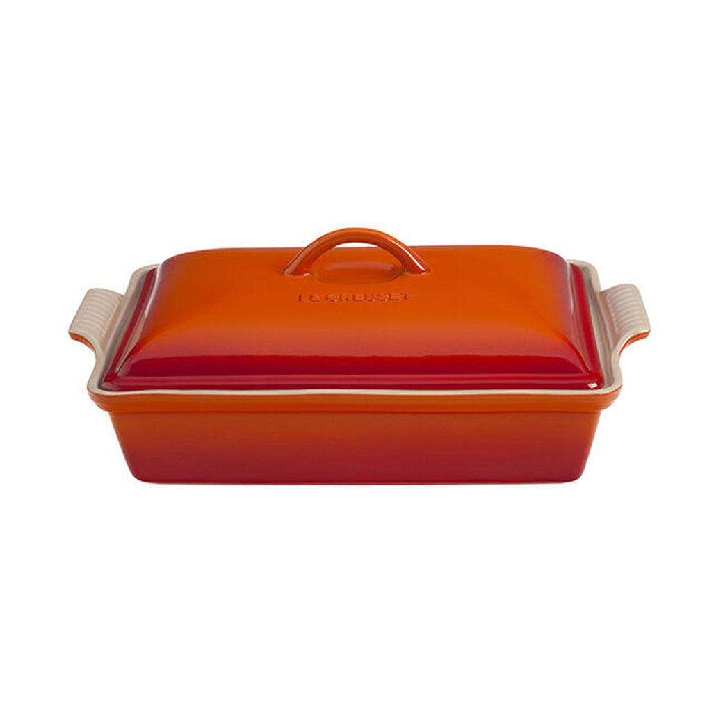 Le Creuset 4 qt Stoneware Heritage Covered Rectangular Casserole - J.L. Hufford