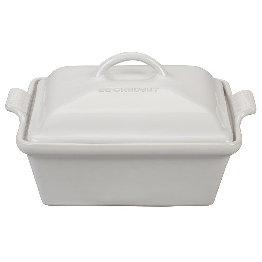 Le Creuset 2.5 qt (9-Inch) Stoneware Heritage Covered Square Casserole - J.L. Hufford